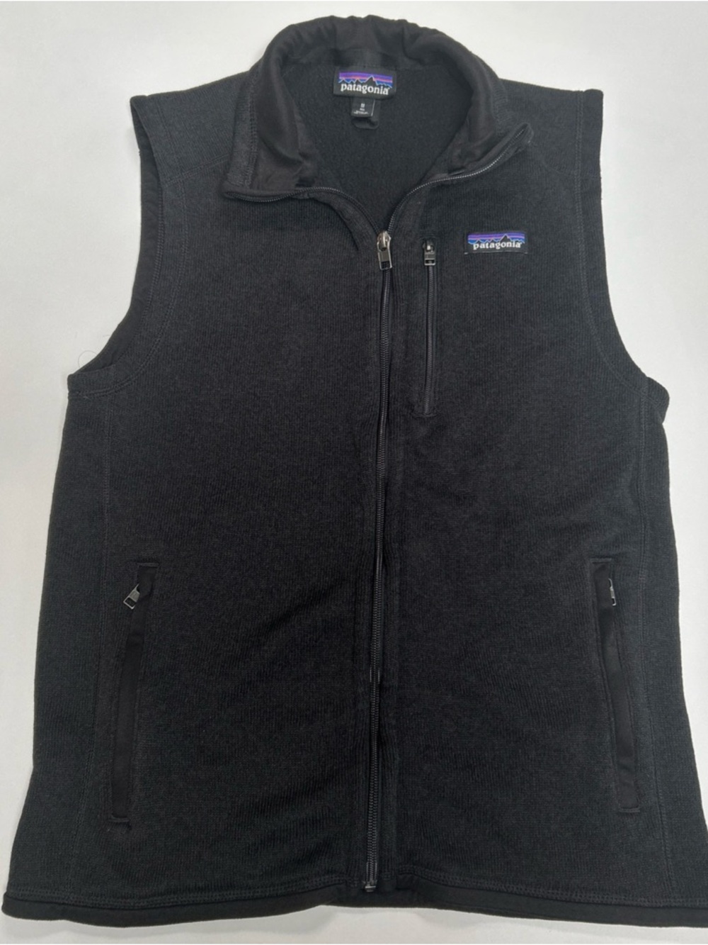 Patagonia Better Sweater Vest Charcoal Black Full Zip Fleece Whirlpool Size M